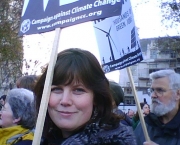 Ella takes part in the Climate March 2008