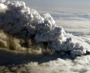 Eruption above the clouds