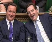 David Cameron and George Osborne Laughing