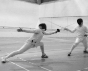 Whitwell in action in the Epee