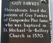 Guy Fawkes plaque