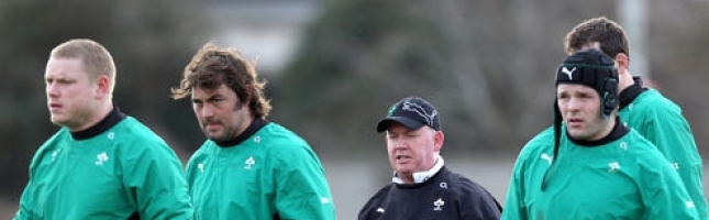 The Ireland team in training