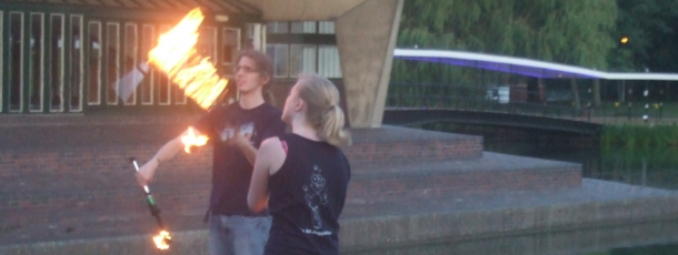 Juggling flames