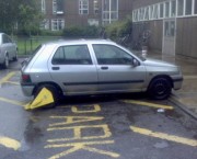 Clamped car