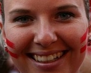 Woman football fan