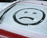 Sad face snow