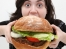 Girl with hamburger